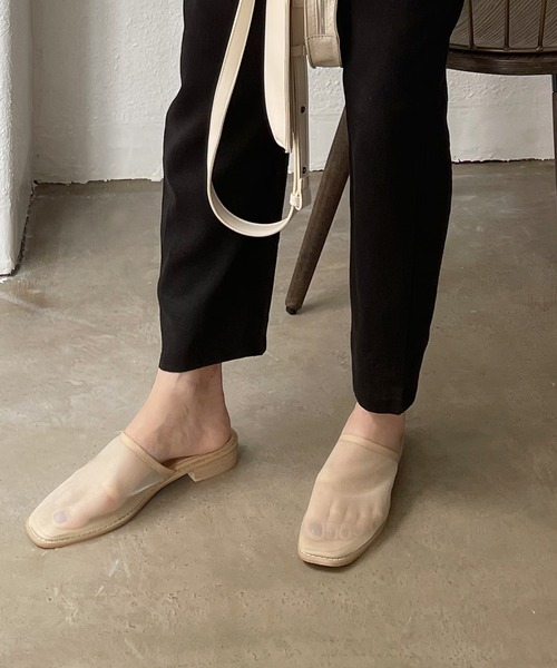 Shelly island(シェリーアイランド)の「メッシュミュール(サンダル・レディース・ブラック/ベージュ・M/L)」の5枚目の写真