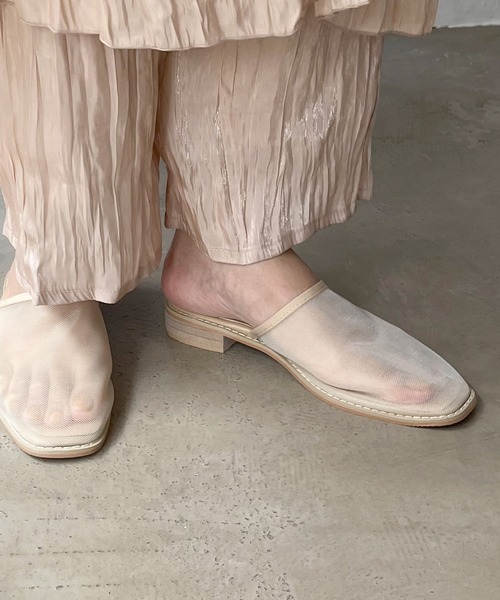 Shelly island(シェリーアイランド)の「メッシュミュール(サンダル・レディース・ブラック/ベージュ・M/L)」の17枚目の写真