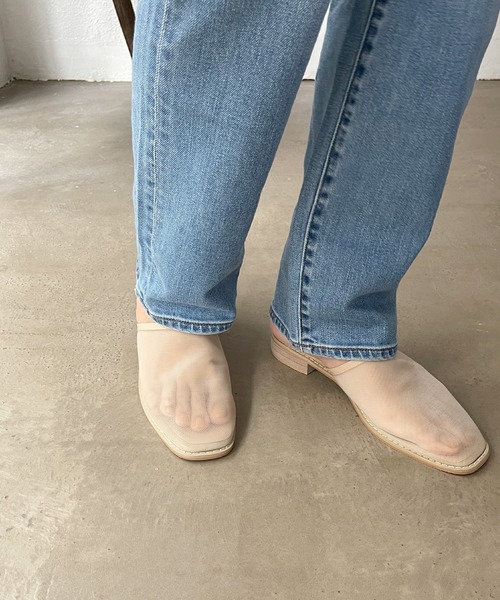 Shelly island(シェリーアイランド)の「メッシュミュール(サンダル・レディース・ブラック/ベージュ・M/L)」の7枚目の写真