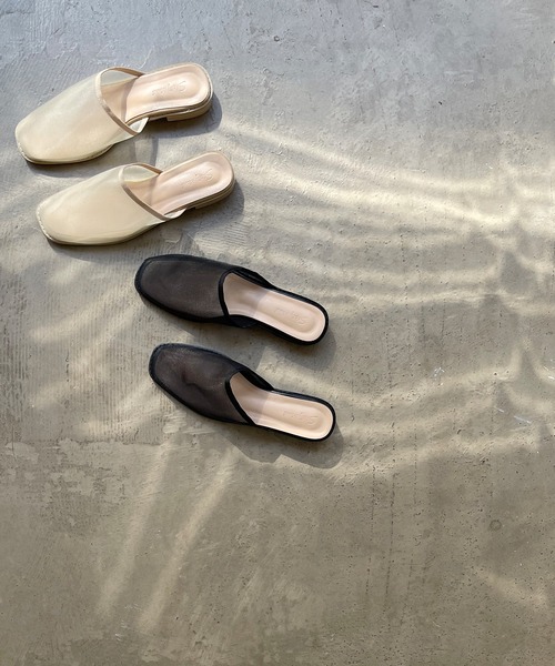 Shelly island(シェリーアイランド)の「メッシュミュール(サンダル・レディース・ブラック/ベージュ・M/L)」の19枚目の写真