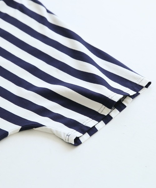 osharewalker（オシャレウォーカー）の「【廃盤】『ゆるっと配色ボーダーカットソー』（Tシャツ/カットソー・レディース・ブラック/ネイビー・FREE）」の16枚目の写真