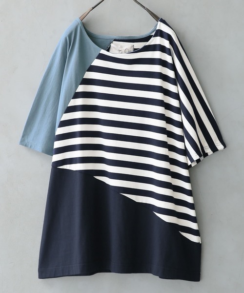 osharewalker（オシャレウォーカー）の「【廃盤】『ゆるっと配色ボーダーカットソー』（Tシャツ/カットソー・レディース・ブラック/ネイビー・FREE）」の22枚目の写真