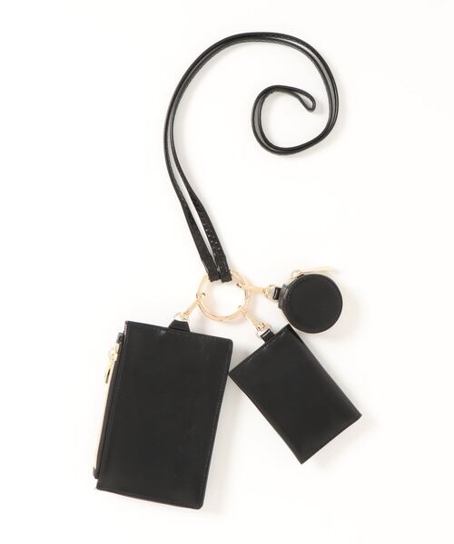 Three Four Time（ｽﾘｰﾌｫｰﾀｲﾑ）の「多機能スマホホルダー（その他小物・レディース・ブラック/アイボリー/ベージュ・FREE）」の4枚目の写真