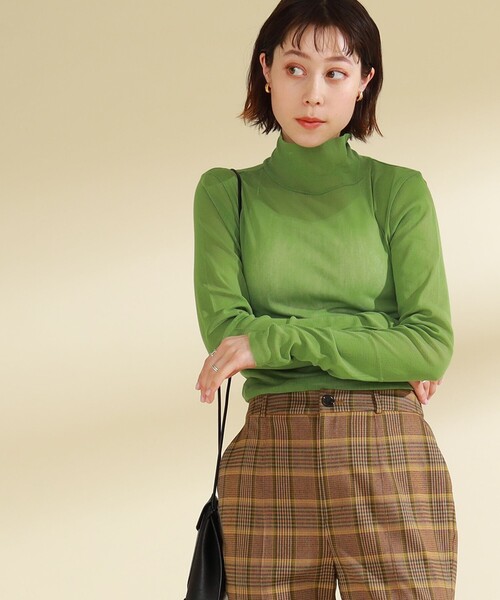 Ray BEAMS（レイビームス）の「Ray BEAMS / チュール ハイネック ロングスリーブ カットソー（Tシャツ/カットソー・レディース・ブラック/イエロー/ホワイト系その他6/ケリー・ONE SIZE）」の3枚目の写真