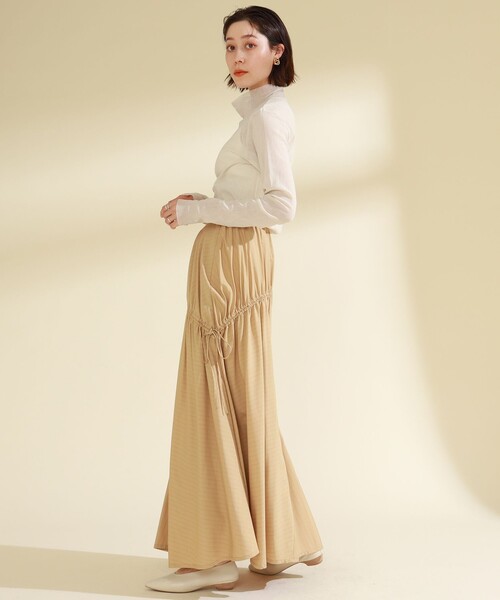 Ray BEAMS（レイビームス）の「Ray BEAMS / チュール ハイネック ロングスリーブ カットソー（Tシャツ/カットソー・レディース・ブラック/イエロー/ホワイト系その他6/ケリー・ONE SIZE）」の12枚目の写真