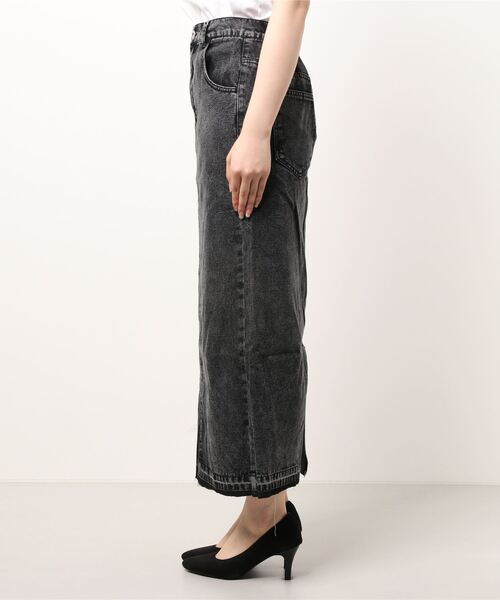 prose verse（プロズヴェール）の「デニム×ツイルナロースカート（スカート・レディース・ブラック/オフホワイト/カーキ/ブルー・ﾌﾘ-）」の5枚目の写真