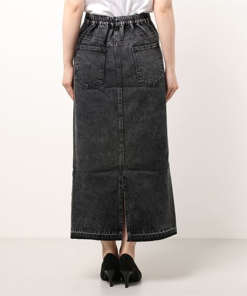 prose verse（プロズヴェール）の「デニム×ツイルナロースカート（スカート・レディース・ブラック/オフホワイト/カーキ/ブルー・ﾌﾘ-）」の6枚目の写真