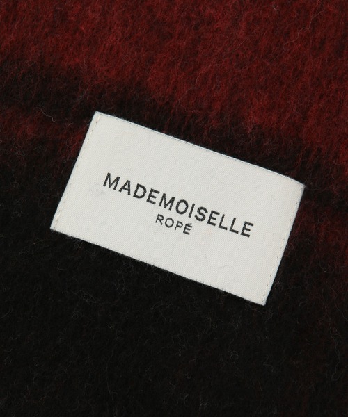 MADEMOISELLE ROPE'（マドモアゼル ロペ）の「【一部WEB限定】ブークレーボリュームチェックストール（ストール/ショール・レディース・ブラック系その他/ブルー系その他/イエロー系その他・FREE）」の5枚目の写真