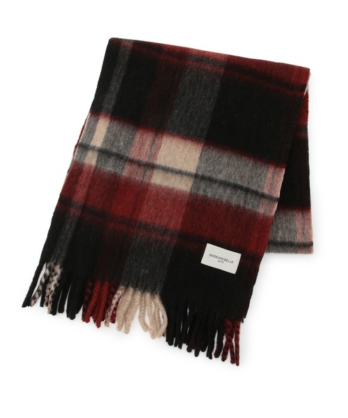 MADEMOISELLE ROPE'（マドモアゼル ロペ）の「【一部WEB限定】ブークレーボリュームチェックストール（ストール/ショール・レディース・ブラック系その他/ブルー系その他/イエロー系その他・FREE）」の9枚目の写真