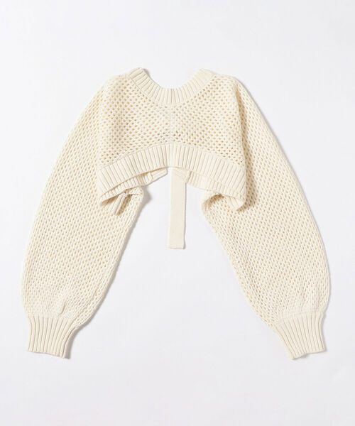 Ray BEAMS（レイビームス）の「Ray BEAMS / メッシュ編み アームボレロ（カーディガン/ボレロ・レディース・ブラック/オフホワイト・ONE SIZE）」の14枚目の写真