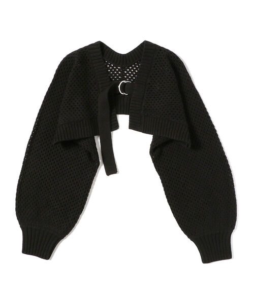 Ray BEAMS（レイビームス）の「Ray BEAMS / メッシュ編み アームボレロ（カーディガン/ボレロ・レディース・ブラック/オフホワイト・ONE SIZE）」の12枚目の写真