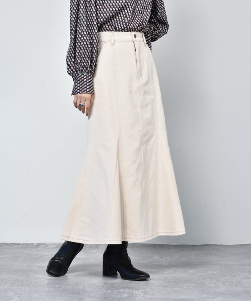 RETRO GIRL（レトロガール）の「レースアップマーメイドSK（スカート・レディース・ブラック/アイボリー/ダークブルー/ボルドー・FREE）」の2枚目の写真