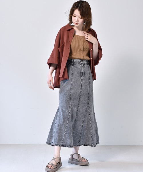 RETRO GIRL（レトロガール）の「レースアップマーメイドSK（スカート・レディース・ブラック/アイボリー/ダークブルー/ボルドー・FREE）」の15枚目の写真