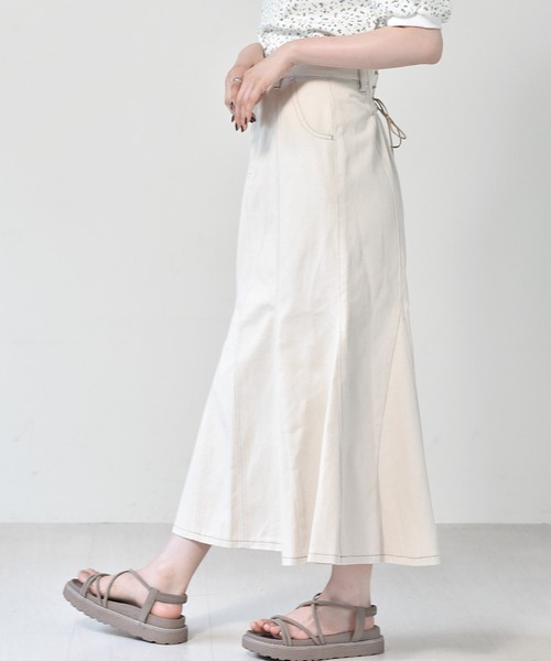 RETRO GIRL（レトロガール）の「レースアップマーメイドSK（スカート・レディース・ブラック/アイボリー/ダークブルー/ボルドー・FREE）」の10枚目の写真