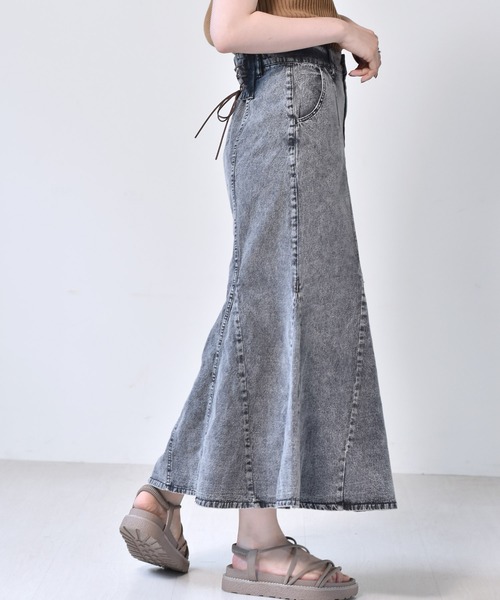 RETRO GIRL（レトロガール）の「レースアップマーメイドSK（スカート・レディース・ブラック/アイボリー/ダークブルー/ボルドー・FREE）」の14枚目の写真