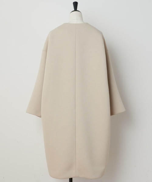 BEARDSLEY（ビアズリー）の「軽くて暖かさを保ってくれるダンボールマルコート（ノーカラーコート・レディース・ブラック/ベージュ・FREE）」の12枚目の写真