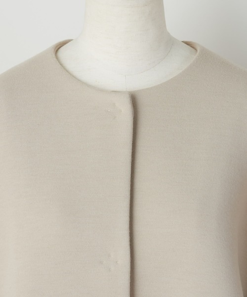 BEARDSLEY（ビアズリー）の「軽くて暖かさを保ってくれるダンボールマルコート（ノーカラーコート・レディース・ブラック/ベージュ・FREE）」の13枚目の写真