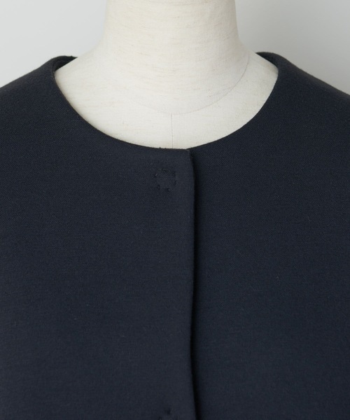 BEARDSLEY（ビアズリー）の「軽くて暖かさを保ってくれるダンボールマルコート（ノーカラーコート・レディース・ブラック/ベージュ・FREE）」の21枚目の写真