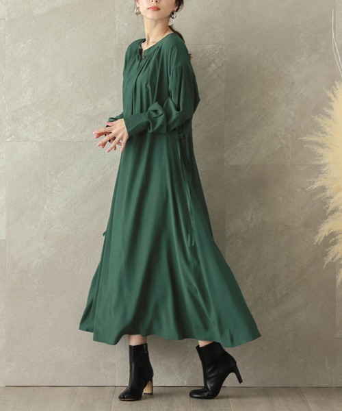 SUGAR BISKET（シュガービスケット）の「2wayブラウジングワンピース（ワンピース・レディース・ブラック/ベージュ/ブラウン/グリーン・フリー）」の5枚目の写真