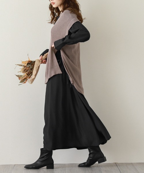 SUGAR BISKET（シュガービスケット）の「2wayブラウジングワンピース（ワンピース・レディース・ブラック/ベージュ/ブラウン/グリーン・フリー）」の16枚目の写真