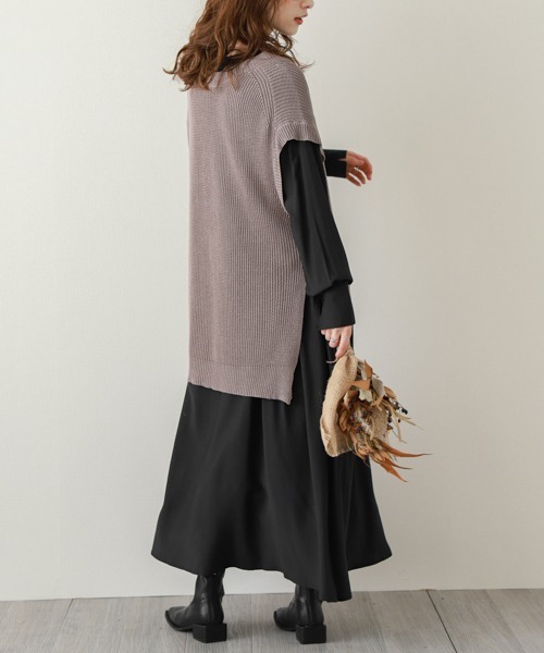 SUGAR BISKET（シュガービスケット）の「2wayブラウジングワンピース（ワンピース・レディース・ブラック/ベージュ/ブラウン/グリーン・フリー）」の14枚目の写真