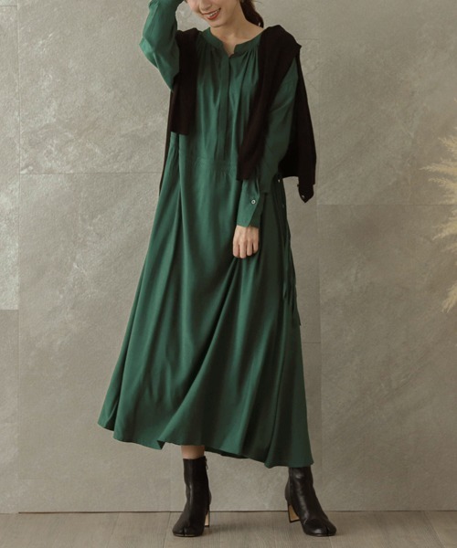 SUGAR BISKET（シュガービスケット）の「2wayブラウジングワンピース（ワンピース・レディース・ブラック/ベージュ/ブラウン/グリーン・フリー）」の22枚目の写真