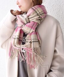 チェックカシミヤストール 21FW◆