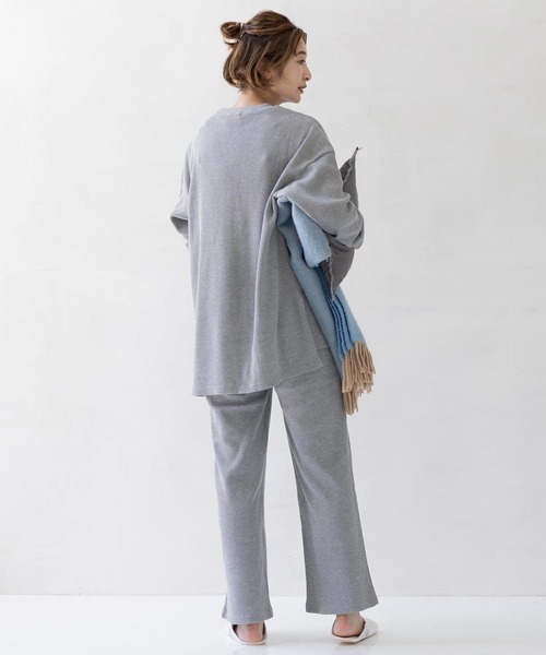 フェリシモMama（フェリシモママ）の「Ｍｏｒｅｄｄｅ　マタニティから産後も使える　ママによりそうルームウェアセット/マタニティパジャマ（マタニティウェア/グッズ・レディース・グレー/アイボリー・MEDIUM/LARGE/X-LARGE）」の11枚目の写真