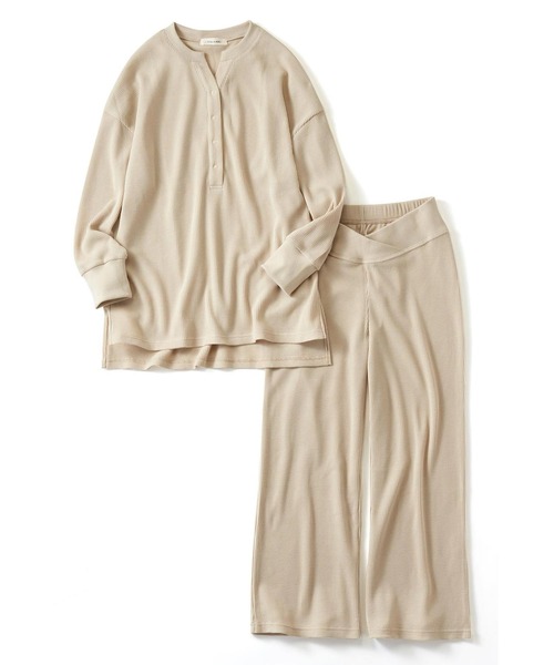 フェリシモMama（フェリシモママ）の「Ｍｏｒｅｄｄｅ　マタニティから産後も使える　ママによりそうルームウェアセット/マタニティパジャマ（マタニティウェア/グッズ・レディース・グレー/アイボリー・MEDIUM/LARGE/X-LARGE）」の6枚目の写真