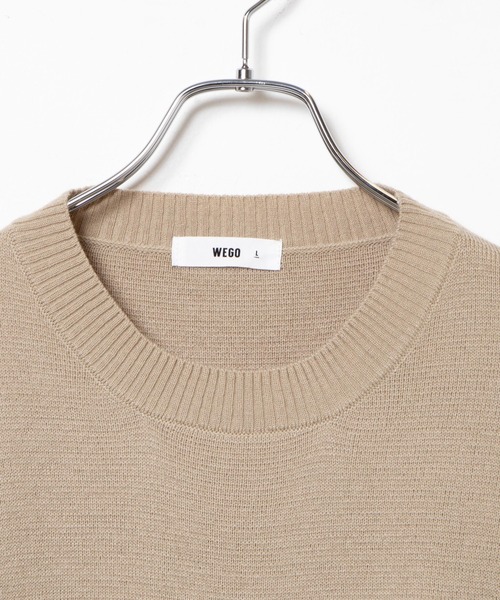 WEGO(ウィゴー)の「WEGO/ルーズシルエットニットベスト(ベスト・メンズ・ブラック/ダークグリーン/ベージュ/サックスブルー/グレー系その他・MEDIUM/LARGE)」の14枚目の写真