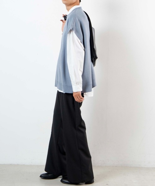 WEGO(ウィゴー)の「WEGO/ルーズシルエットニットベスト(ベスト・メンズ・ブラック/ダークグリーン/ベージュ/サックスブルー/グレー系その他・MEDIUM/LARGE)」の16枚目の写真