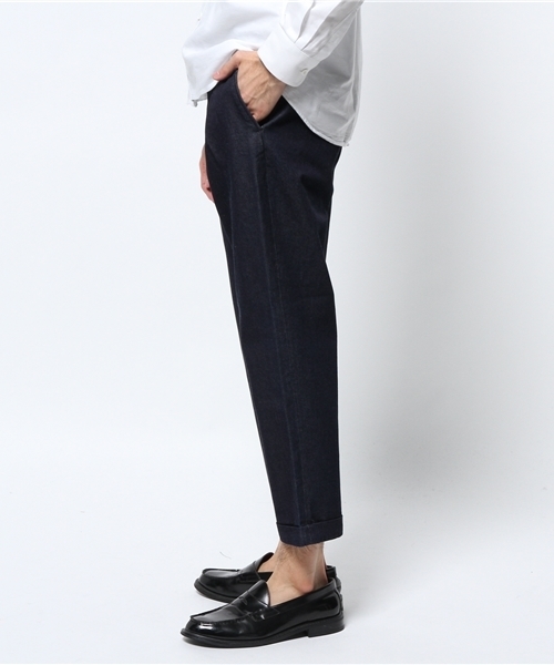 EDIFICE（エディフィス）の「◇PRODUCT F レフトデニム 1タッククロップドパンツ（デニムパンツ・メンズ・ネイビー・42/46/48/44/50）」の9枚目の写真