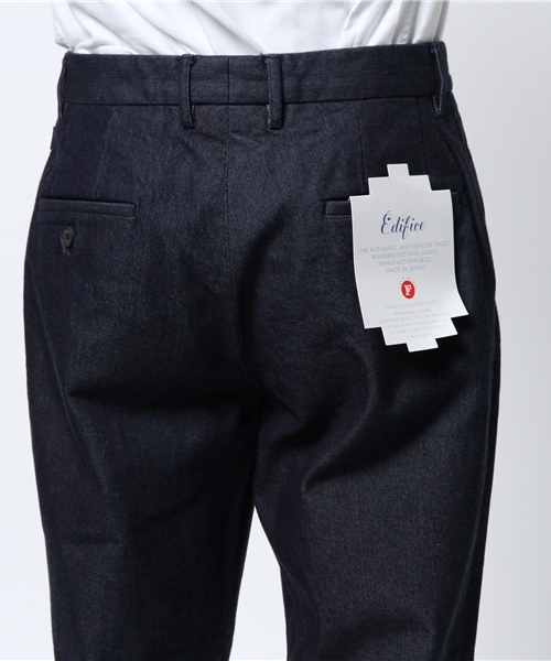 EDIFICE（エディフィス）の「◇PRODUCT F レフトデニム 1タッククロップドパンツ（デニムパンツ・メンズ・ネイビー・42/46/48/44/50）」の5枚目の写真