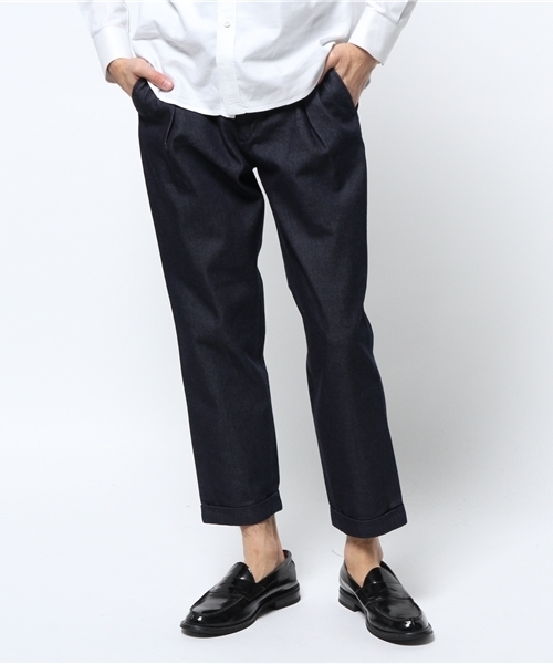 EDIFICE（エディフィス）の「◇PRODUCT F レフトデニム 1タッククロップドパンツ（デニムパンツ・メンズ・ネイビー・42/46/48/44/50）」の14枚目の写真