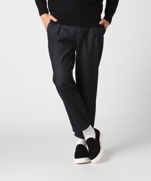 EDIFICE（エディフィス）の「◇PRODUCT F レフトデニム 1タッククロップドパンツ（デニムパンツ・メンズ・ネイビー・42/46/48/44/50）」の13枚目の写真