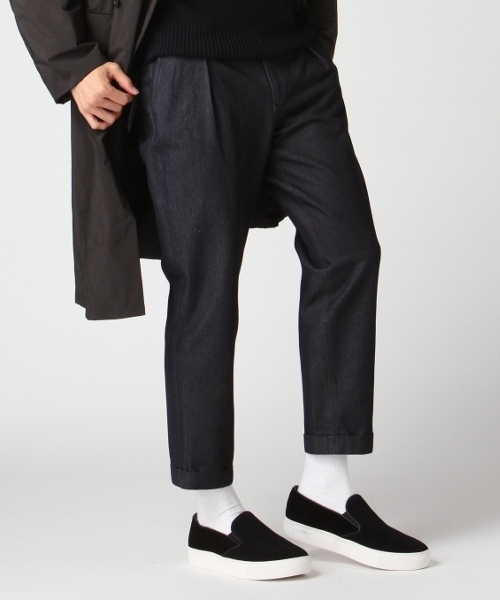 EDIFICE（エディフィス）の「◇PRODUCT F レフトデニム 1タッククロップドパンツ（デニムパンツ・メンズ・ネイビー・42/46/48/44/50）」の15枚目の写真