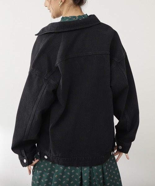 N.（N. Natural Beauty Basic）（エヌエヌナチュラルビューティーベーシック）の「【S Size Line】◆ビッグＧジャン（デニムジャケット・レディース・ブラック/グレー・SMALL/MEDIUM）」の3枚目の写真