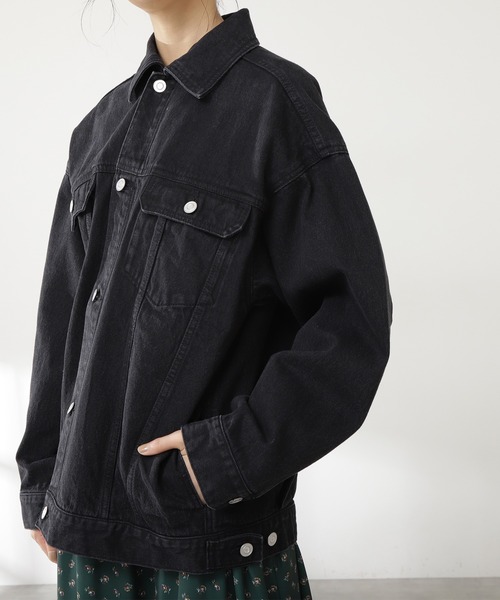 N.（N. Natural Beauty Basic）（エヌエヌナチュラルビューティーベーシック）の「【S Size Line】◆ビッグＧジャン（デニムジャケット・レディース・ブラック/グレー・SMALL/MEDIUM）」の10枚目の写真