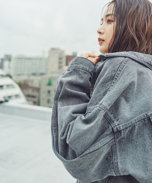 N.（N. Natural Beauty Basic）（エヌエヌナチュラルビューティーベーシック）の「【S Size Line】◆ビッグＧジャン（デニムジャケット・レディース・ブラック/グレー・SMALL/MEDIUM）」の17枚目の写真