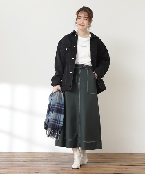 N.（N. Natural Beauty Basic）（エヌエヌナチュラルビューティーベーシック）の「【S Size Line】◆ビッグＧジャン（デニムジャケット・レディース・ブラック/グレー・SMALL/MEDIUM）」の15枚目の写真