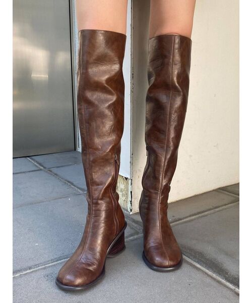 EMODA（エモダ）の「アウトラインロングブーツ（ブーツ・レディース・ブラック/ブラウン・SMALL/MEDIUM/LARGE）」の15枚目の写真