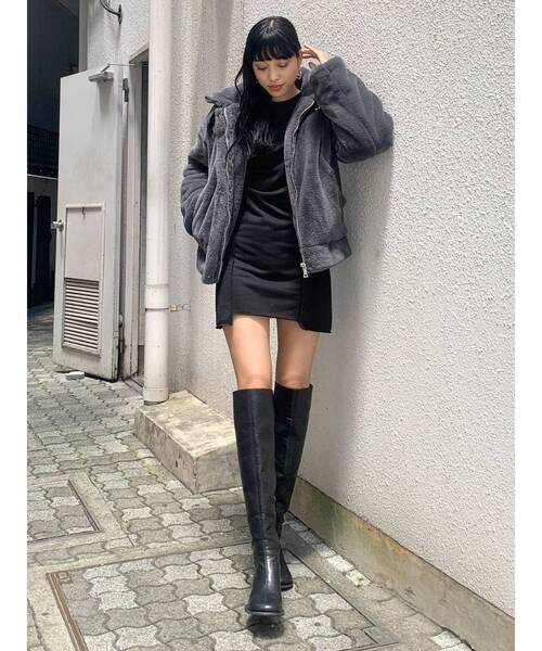 EMODA（エモダ）の「アウトラインロングブーツ（ブーツ・レディース・ブラック/ブラウン・SMALL/MEDIUM/LARGE）」の18枚目の写真