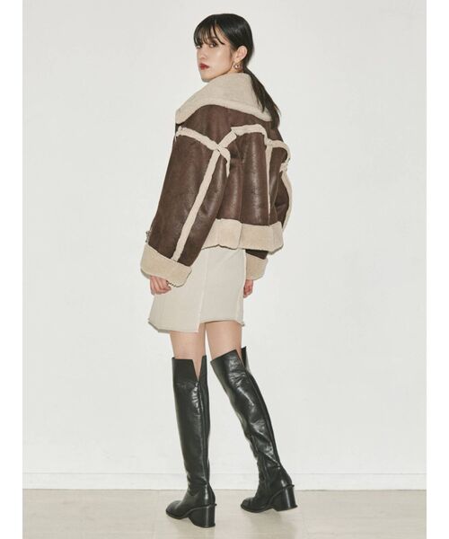 EMODA（エモダ）の「アウトラインロングブーツ（ブーツ・レディース・ブラック/ブラウン・SMALL/MEDIUM/LARGE）」の11枚目の写真