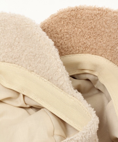 BAYFLOW（ベイフロー）の「ボアキャスケット（キャスケット・レディース・ブラック/ベージュ/アイボリー・FREE）」の6枚目の写真