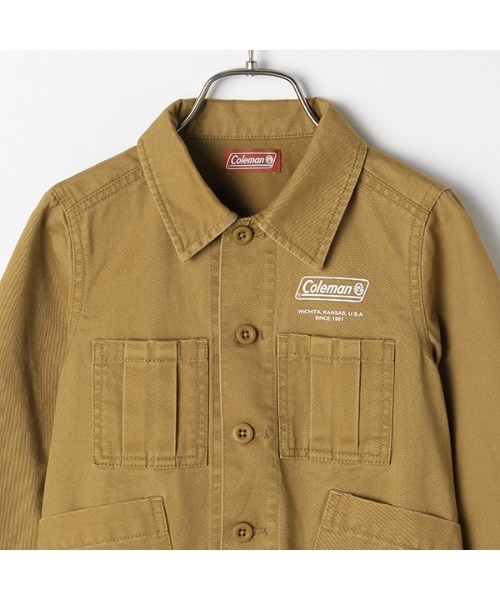 b・ROOM（ビールーム）の「【Coleman】ワークジャケット（ミリタリージャケット・キッズ・キャメル/カーキ・130cm/110cm/120cm/100cm）」の15枚目の写真