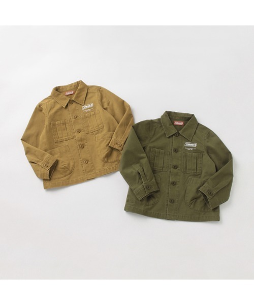 b・ROOM（ビールーム）の「【Coleman】ワークジャケット（ミリタリージャケット・キッズ・キャメル/カーキ・130cm/110cm/120cm/100cm）」の9枚目の写真