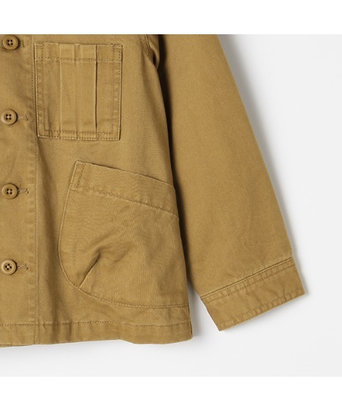 b・ROOM（ビールーム）の「【Coleman】ワークジャケット（ミリタリージャケット・キッズ・キャメル/カーキ・130cm/110cm/120cm/100cm）」の6枚目の写真