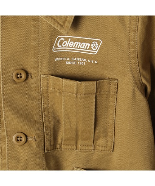 b・ROOM（ビールーム）の「【Coleman】ワークジャケット（ミリタリージャケット・キッズ・キャメル/カーキ・130cm/110cm/120cm/100cm）」の5枚目の写真