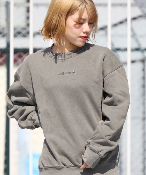 adidas（アディダス）の「adidas/アディダス DYED CREW クルースウェット ブランドロゴ 刺繍 後染め（スウェット・メンズ・チャコールグレー/ブラック・L/M/O）」の21枚目の写真