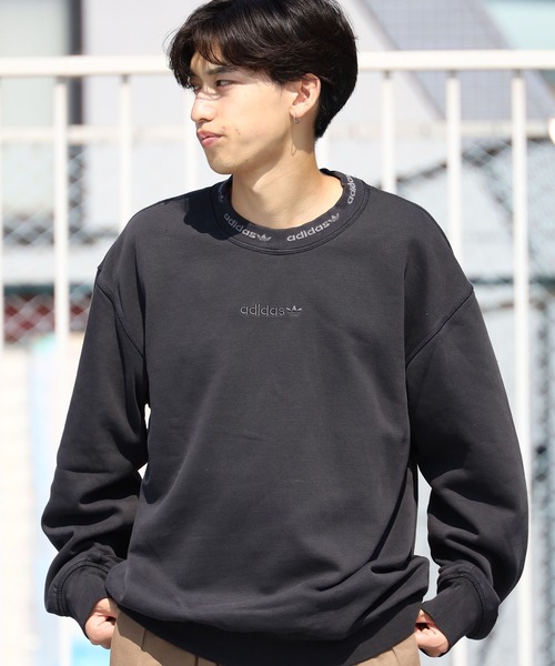 adidas/アディダス DYED CREW クルースウェット ブランドロゴ 刺繍 後